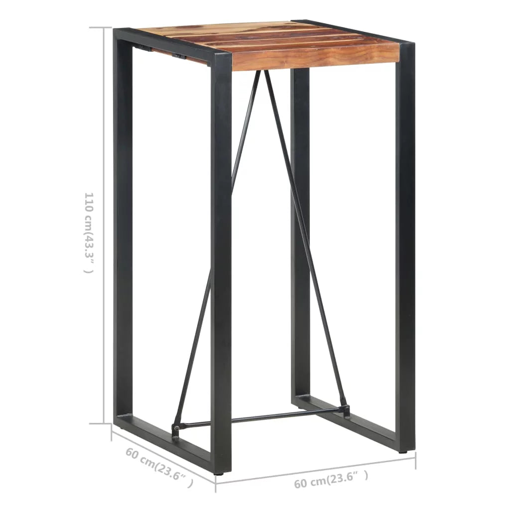 Solid Sheesham Wood Bar Table Z561