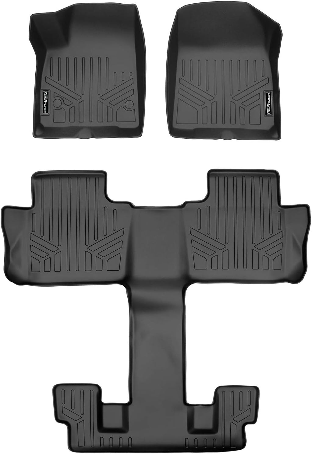 Custom Fit Floor Mats 3 Row Liner Set Black K491