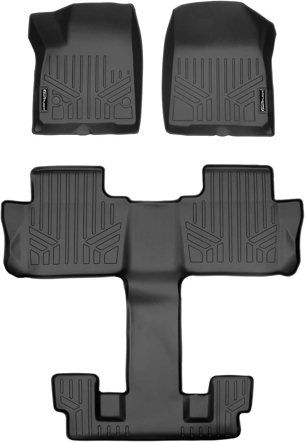Custom Fit Floor Mats 3 Row Liner Set Black K491