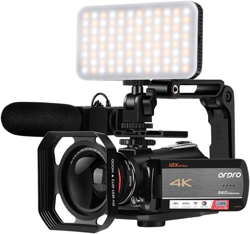 4K Video Camera Camcorder with 12x Optical Zoom Z7098