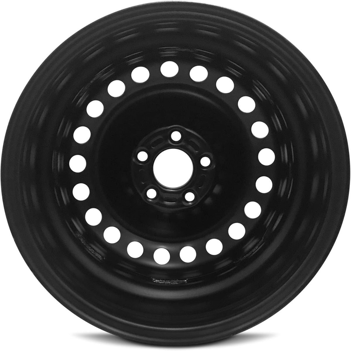 16 Inch 5 Lug Black Steel Wheel V7588