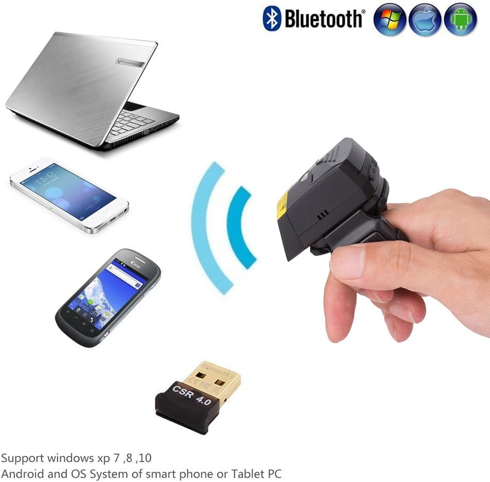 Wireless Finger Barcode Scanner J3718