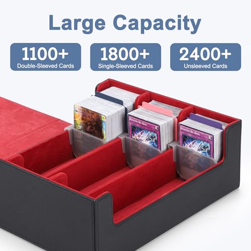 Trading Card Storage Box 1800+ Leather Magnetic Closure T74523