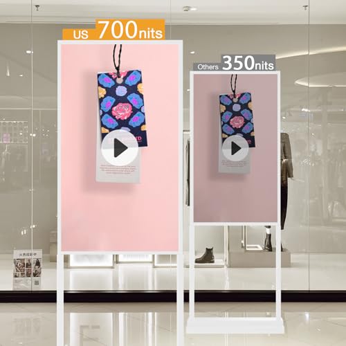 32 inch Digital Signage Kiosk LCD Advertising Display White 2+32GB 2K 700nits Android OS J39733