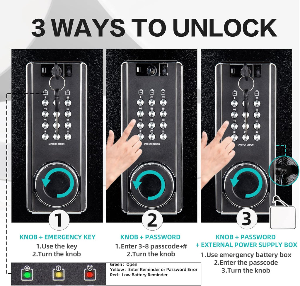 2.05 Cub Security Safe with Digital Keypad LED Light D1656
