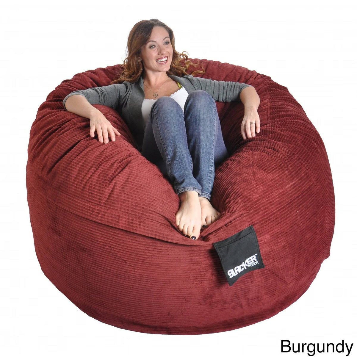 5-Foot Round Corduroy Bean Bag Chair P222978