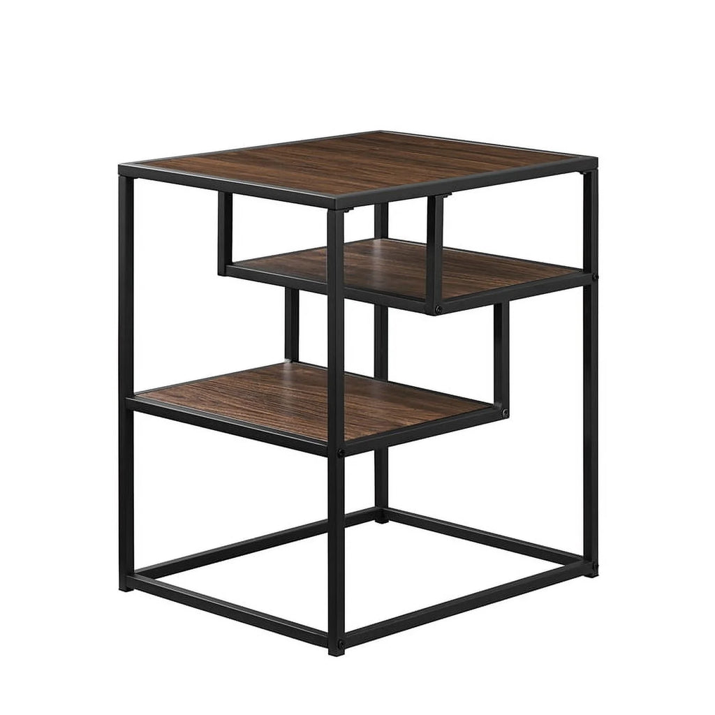 16" Metal and Wood Side Table R743217