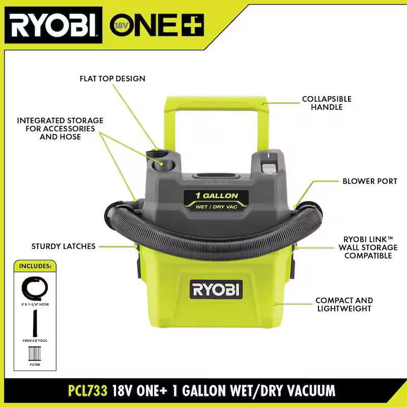 18V Cordless 1 Gal. Wet/Dry Vacuum Z74694