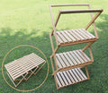 Folding Wood Camping Table Shelf G354
