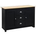 Black Kitchen Sideboard with 3 Drawers Z517696
