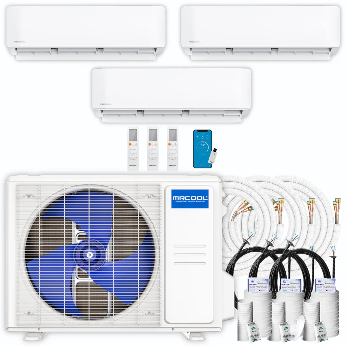 27,000 BTU 3 Zone Ductless Air Conditioner and Heat Pump Q610188