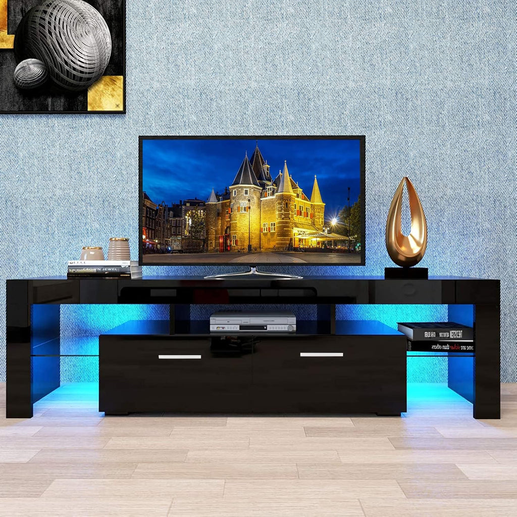 High Glossy TV Stand with LED Light for up to 70 Inches K1103