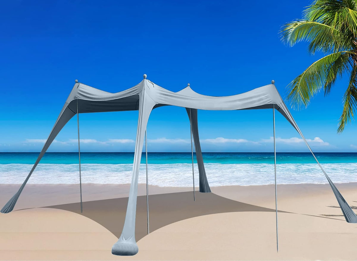 Beach Tent Sunshade Pop Up Sun Shelter with Carry Bag I54876