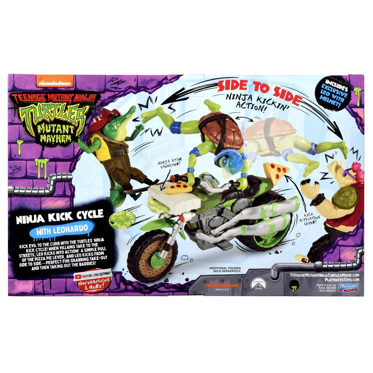 Ninja Kick Cycle with Leonardo Figure Z235
