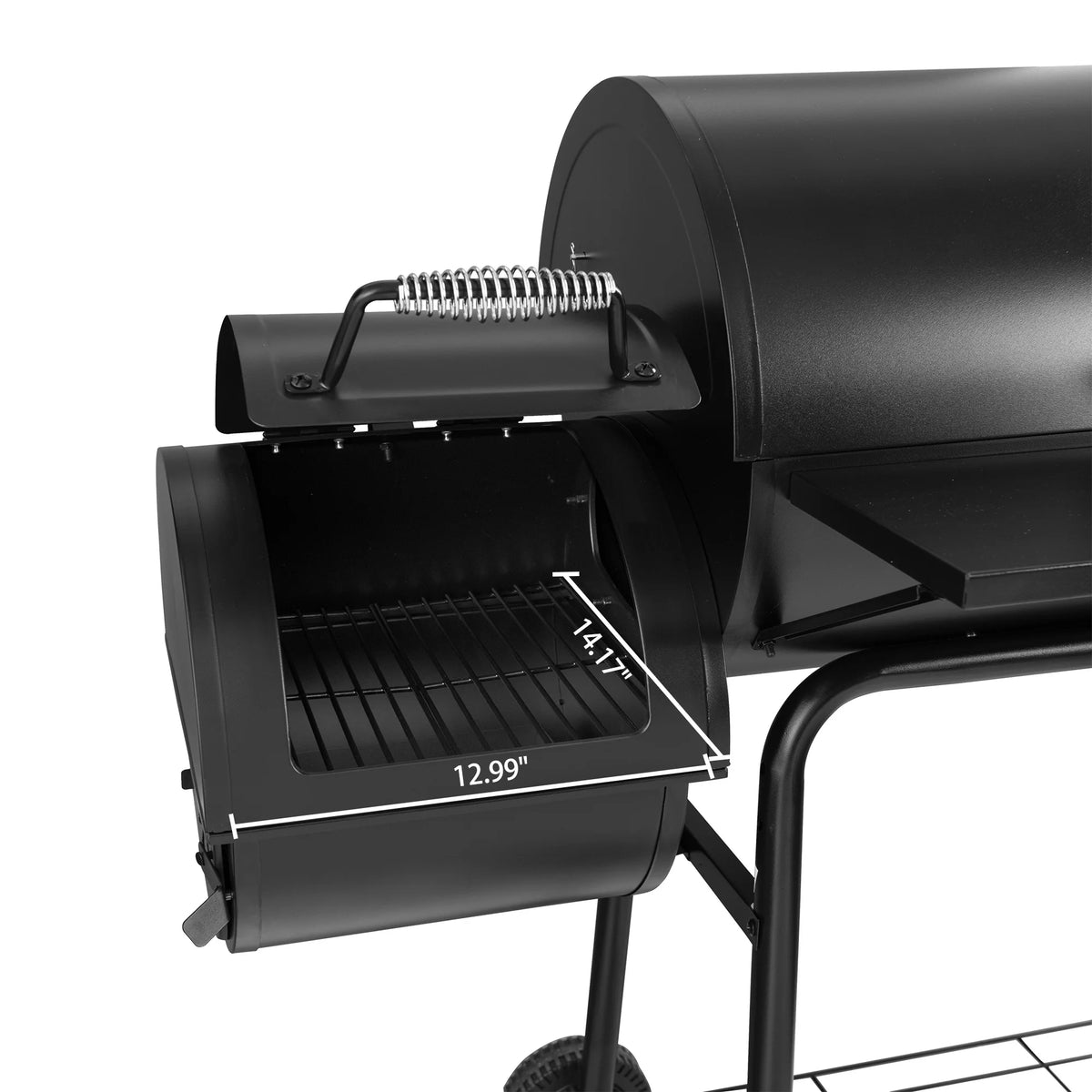 Steel Charcoal Grill with Offset Smoker A800