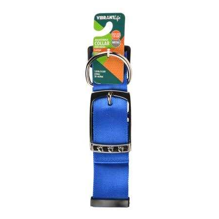 Solid Dog Collar with Metal Buckle A50439