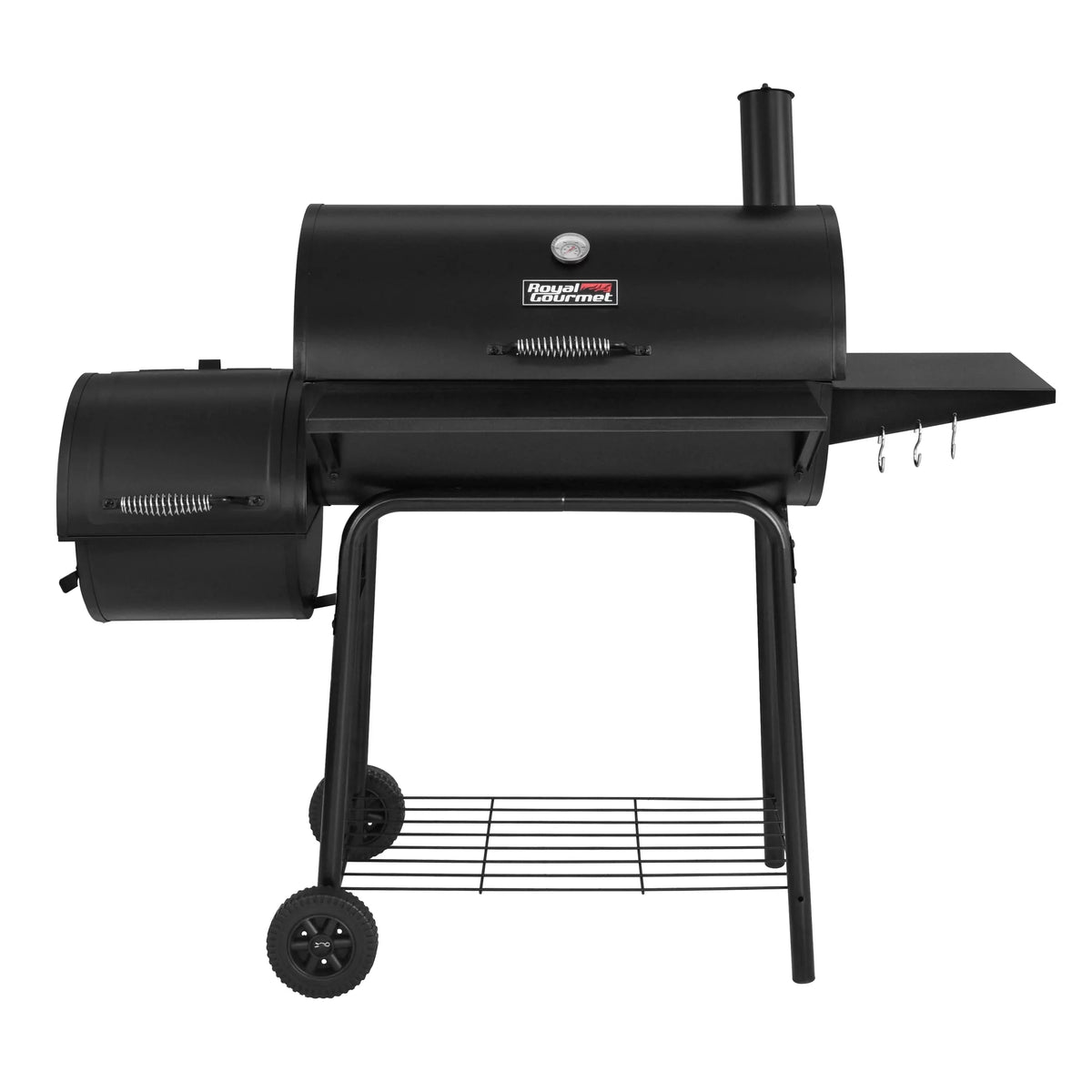 Steel Charcoal Grill with Offset Smoker A800