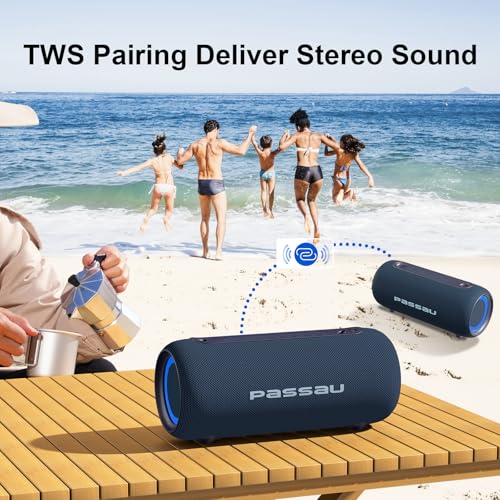 Portable Bluetooth Speaker 40W Stereo Sound IPX5 RGB Lights Q99996