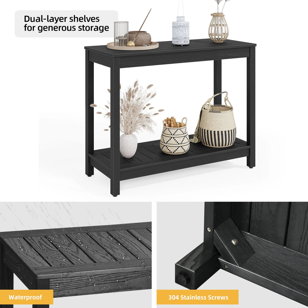 Black Wood Console Table C40767