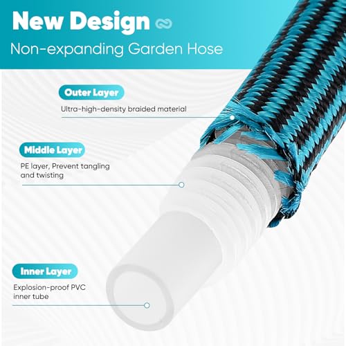 50ft Non-Expanding Kink-Free Garden Hose M365422
