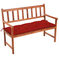 Patio Bench with Cushion Solid Acacia Wood Q28334