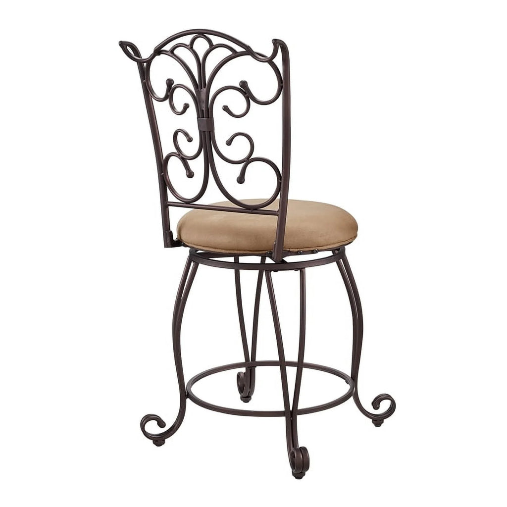 24" Metal Microfiber Counter Stool L231
