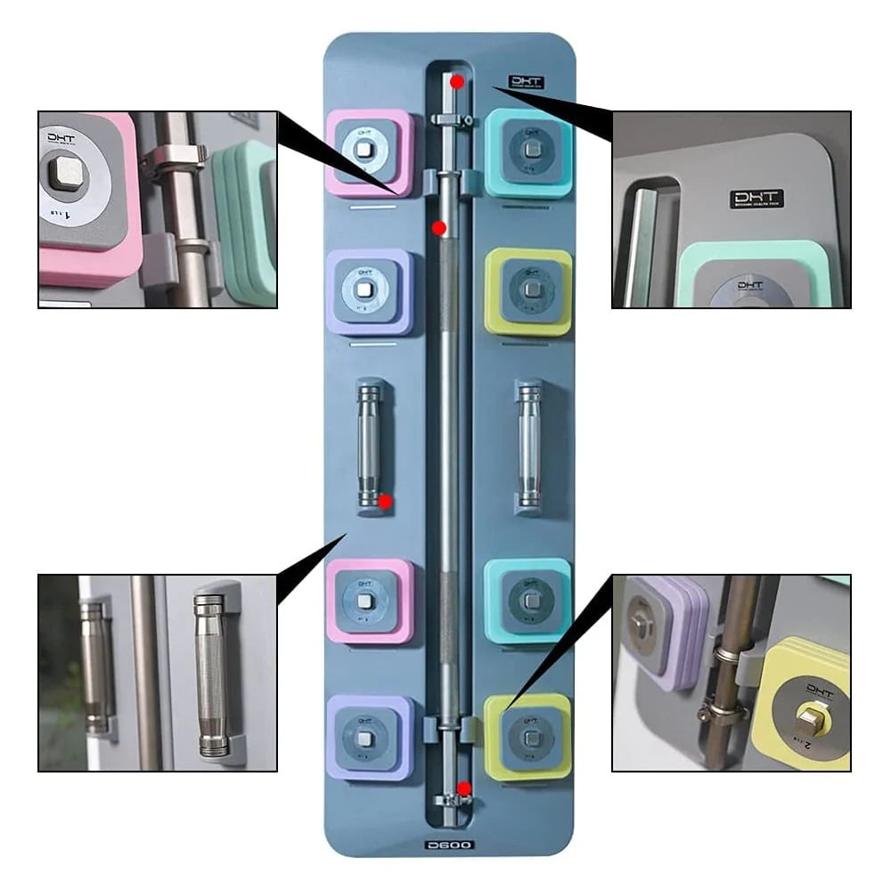 Adjustable Wall Mount Dumbbell & Barbell Set H2296