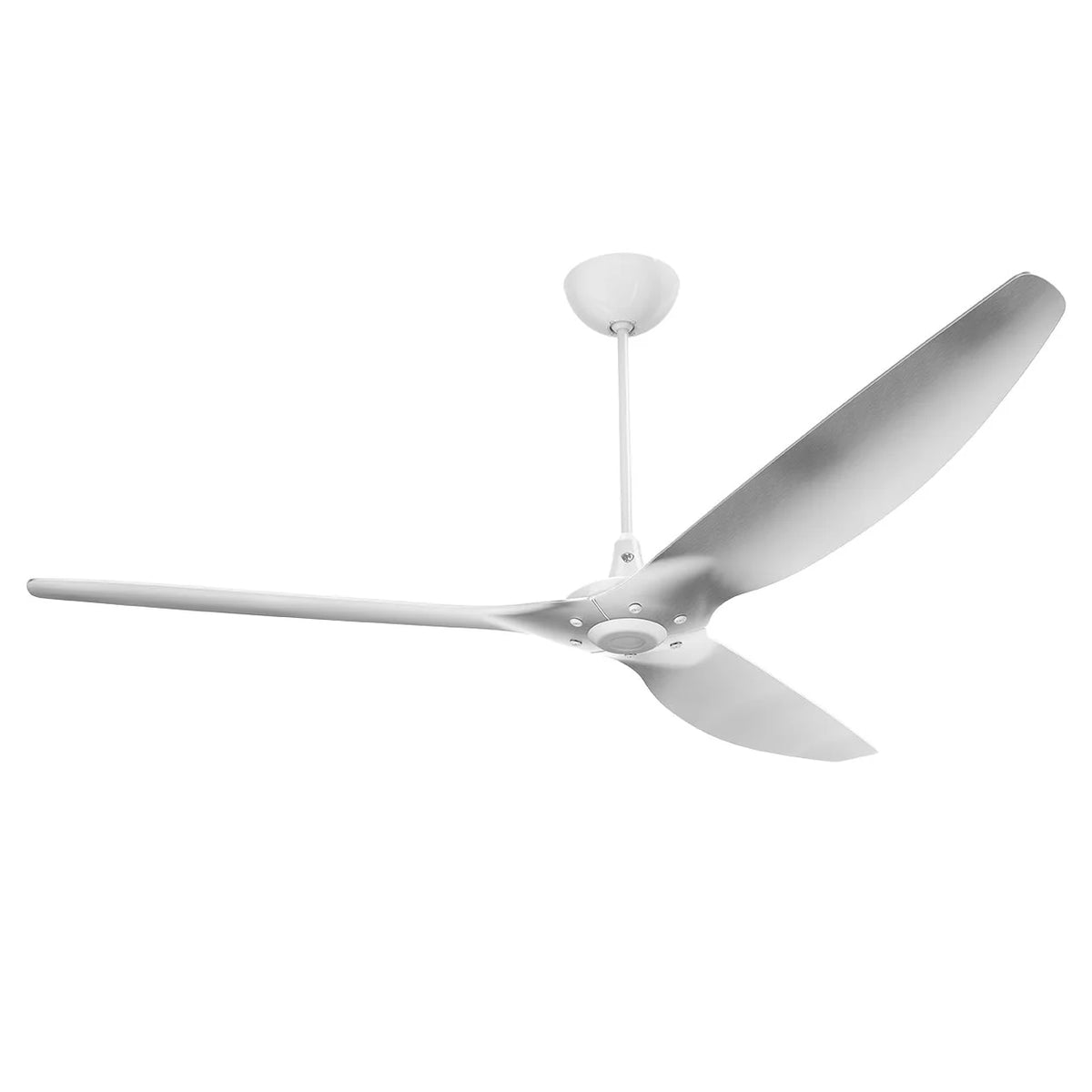 84 Ceiling Fan with Brushed Aluminum Blades and White Finish Q3521