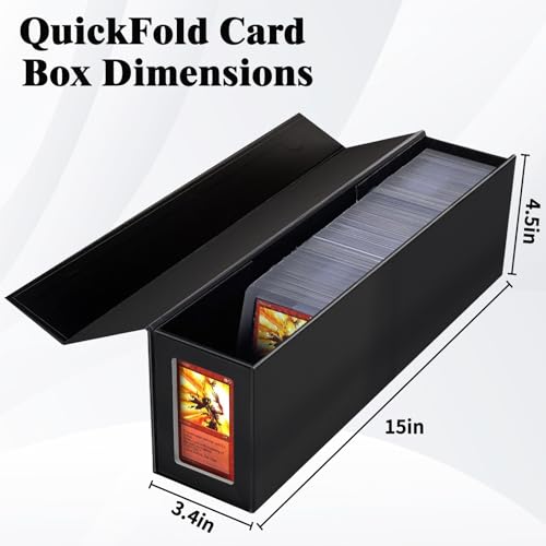 Black Magnetic Trading Card Storage Box 4 Pack W815