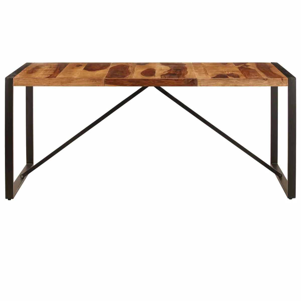 Sheesham Wood Tabletop Dining Table with Steel Legs T88187