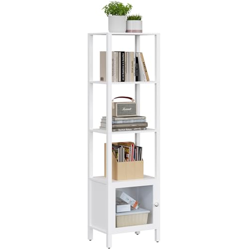6 Tier Narrow Bookcase with Door H634664