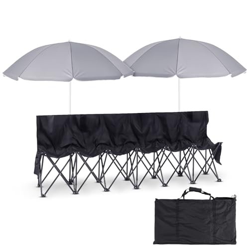 Folding Portable Soccer Bench Chair with Storage Bag G55309