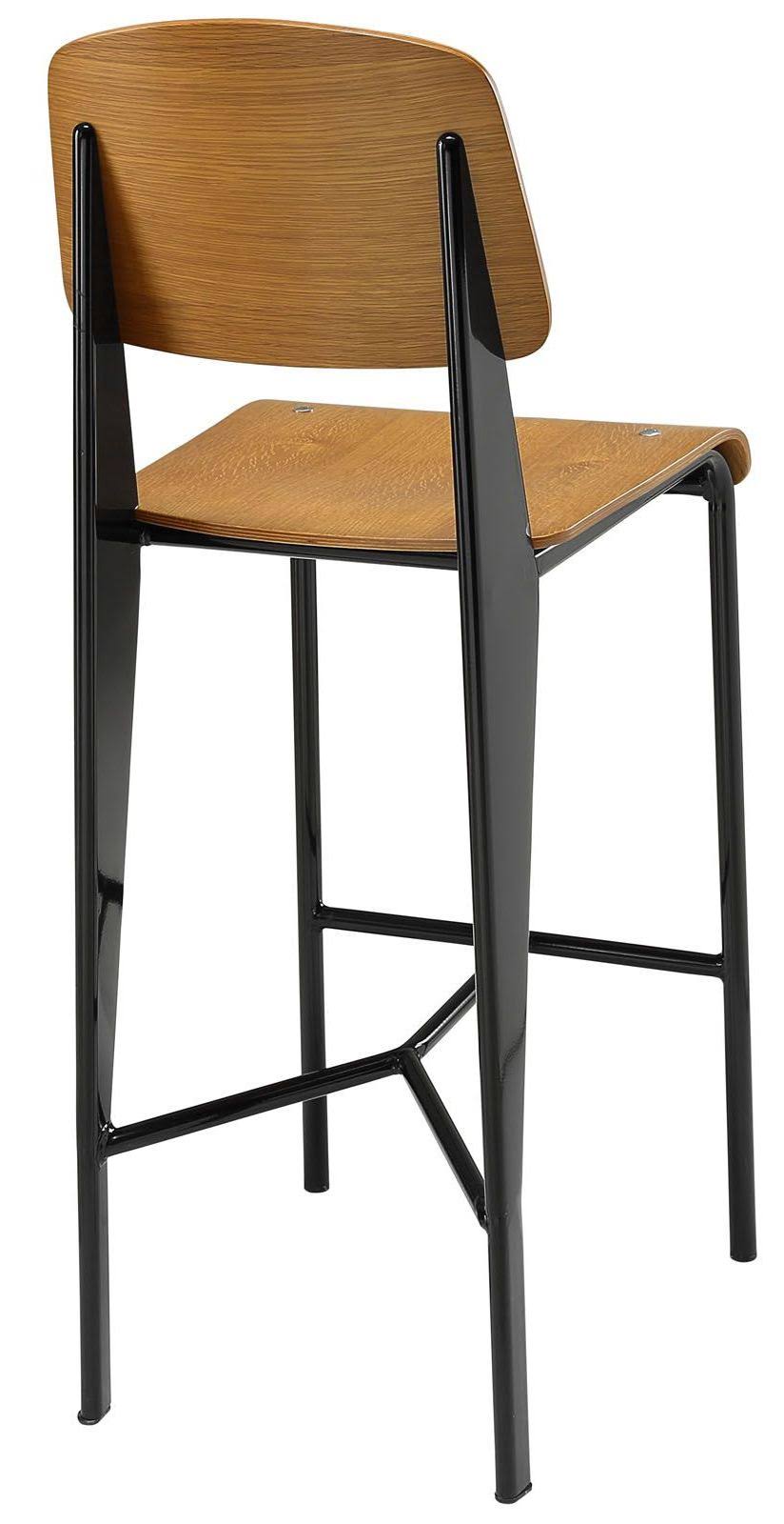 Walnut Black Counter Stool E7128