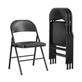 Black Vinyl Padded Metal Folding Chair 4-Pack R664