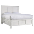 King Storage Bed in White Mahogany E6306