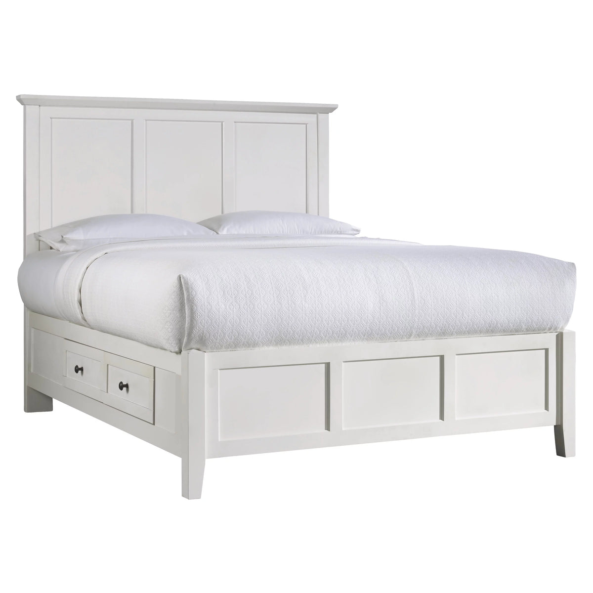 King Storage Bed in White Mahogany E6306