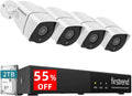 5MP PoE Security Camera System with 4 IP Cameras and 2TB HDD P187