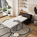 63" Folding Ottoman Sleeper Bed with Mattress, Black & Gray O286