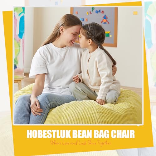 3.5FT Large Grey Bean Bag Chair with Filler and Removable Cover W321