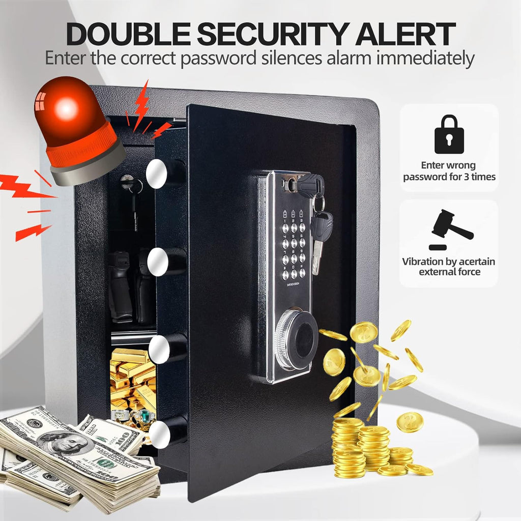 2.05 Cub Security Safe with Digital Keypad LED Light D1656