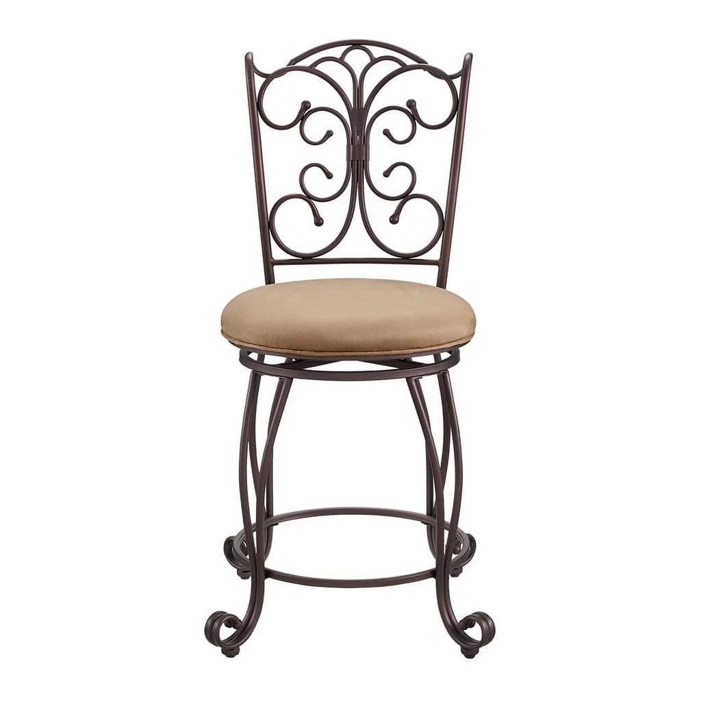 24" Metal Microfiber Counter Stool L231
