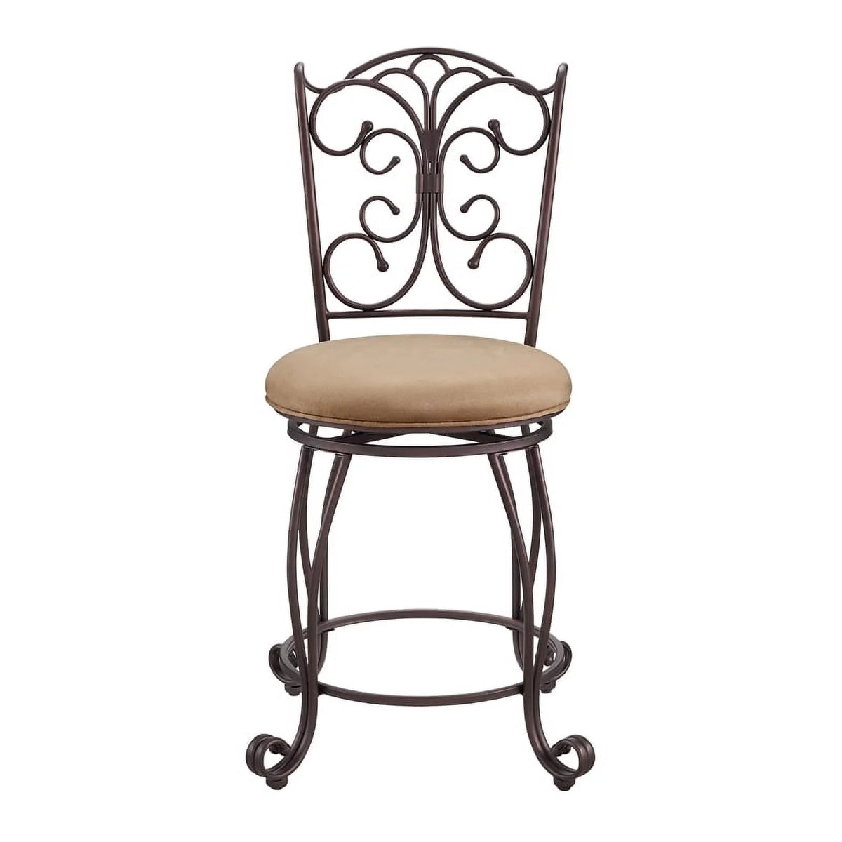 24" Metal Microfiber Counter Stool L231