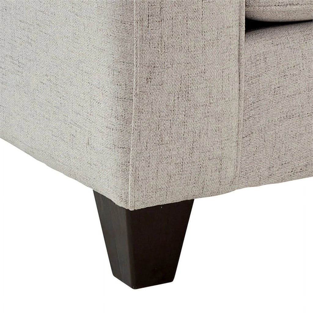 Beige Wood and Fabric Sofa U2076