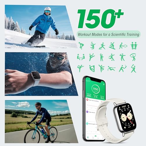Smart Watch with 2" LCD Display, 140 Sports Modes, 5ATM Waterproof B761