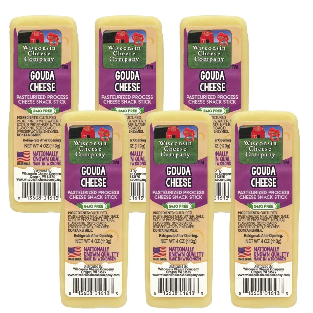 100% Wisconsin Gouda Cheese Blocks 6-4oz T9285