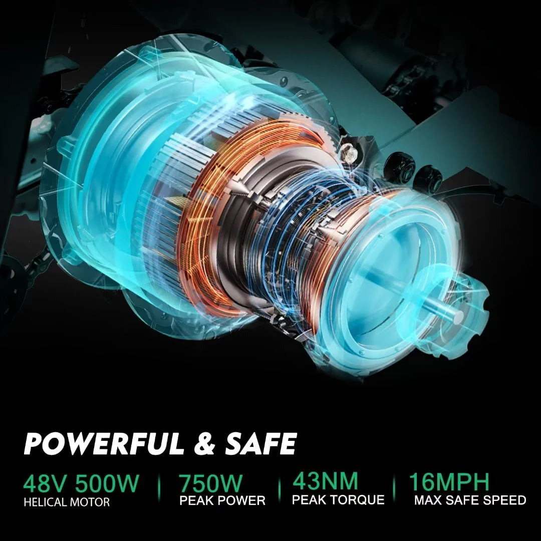 Electric Folding Tricycle with 500W Motor, 48v 14.5Ah Battery, 20*3in Fat Tires M816