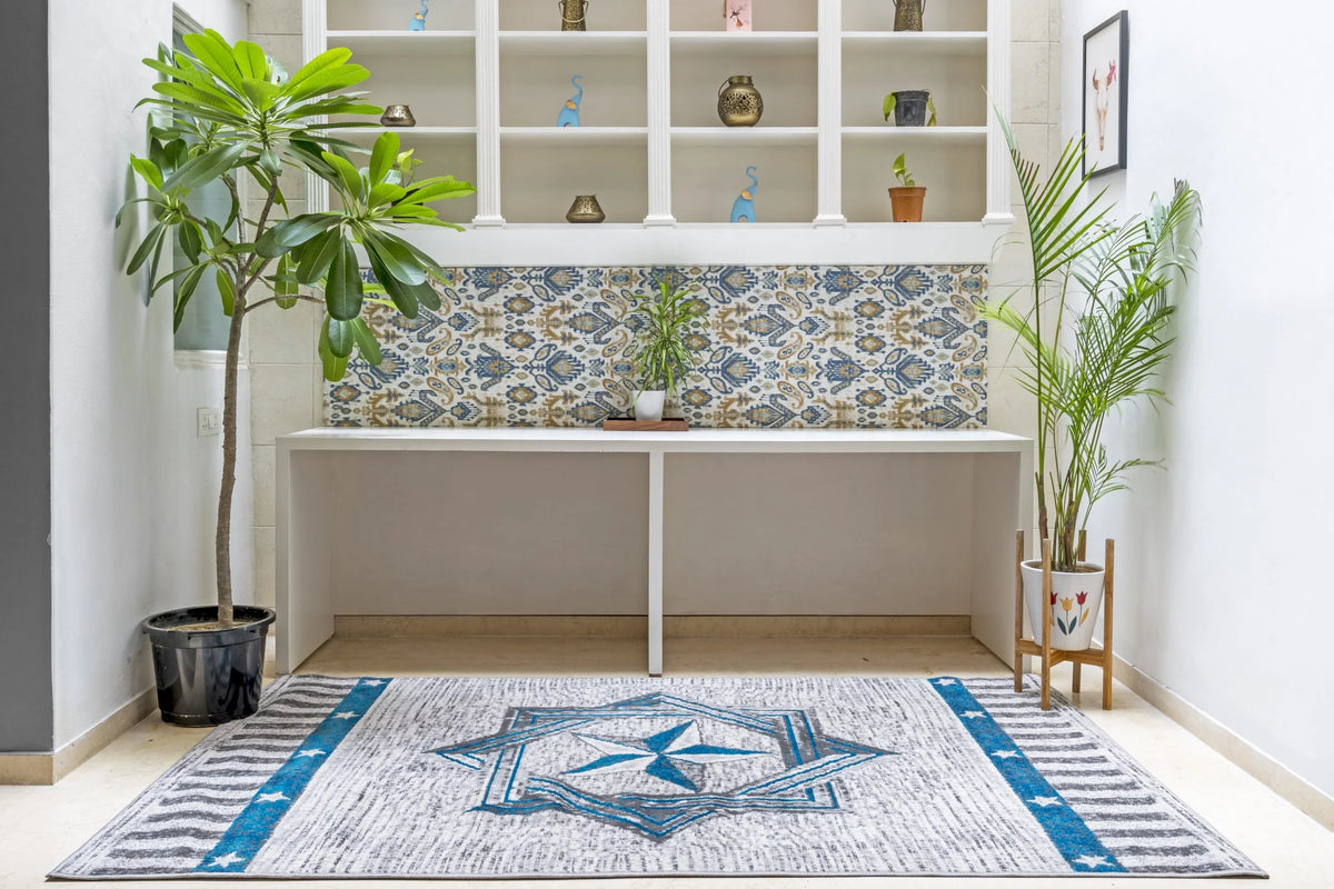 Multicolor 2 ft. x 8 ft. Jute Backing Runner Rug A221
