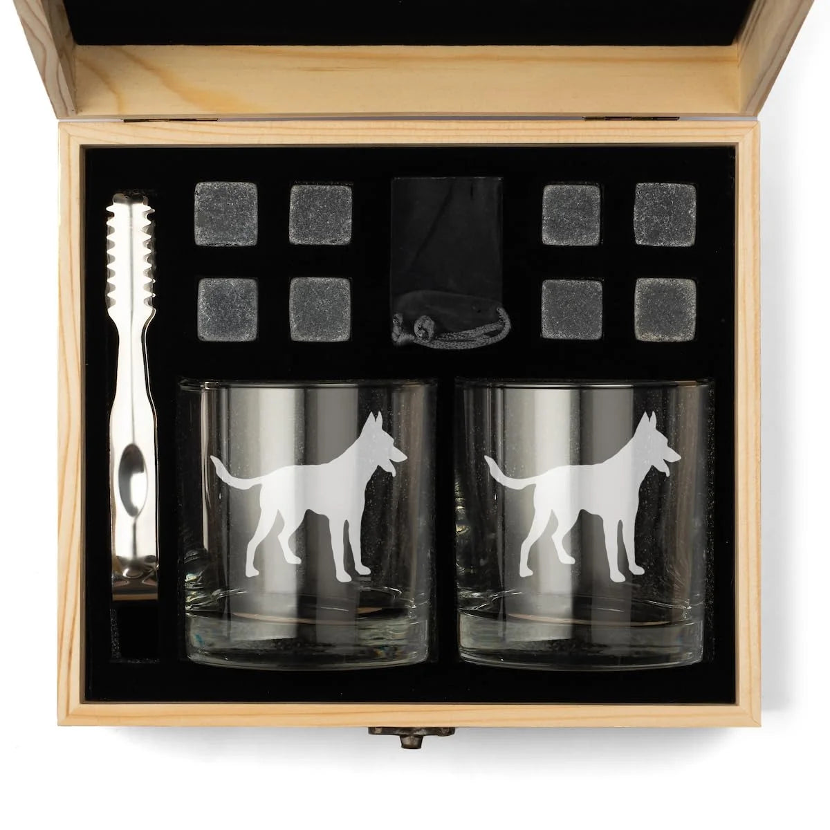 Whiskey Glass Gift Box Set with Whiskey Stones and 2 Rocks Glasses V594264