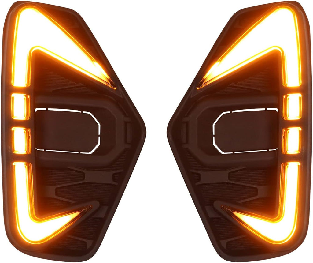 LED Daytime Running Light 2pcs White Yellow Turn Signals R122432