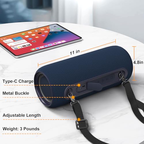 Portable Bluetooth Speaker 40W Stereo Sound IPX5 RGB Lights Q99996